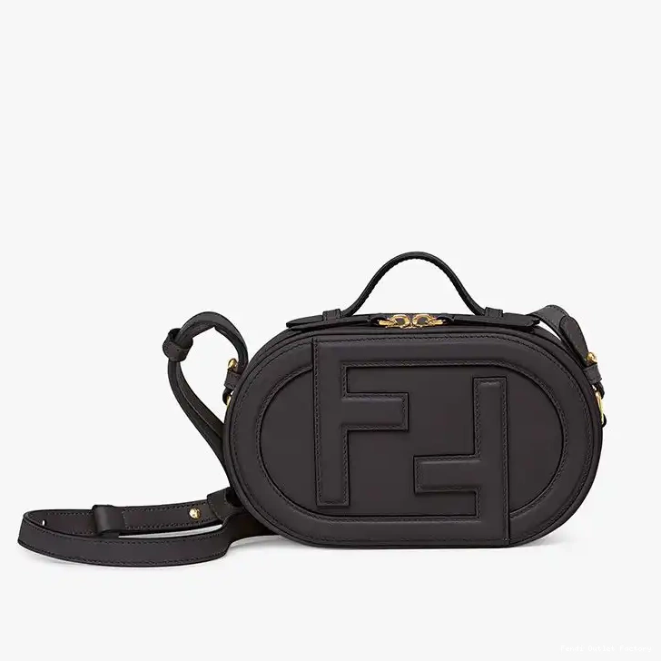 HOT Leather In Mini O'Lock Black Camera Case Fendi Calf 0706